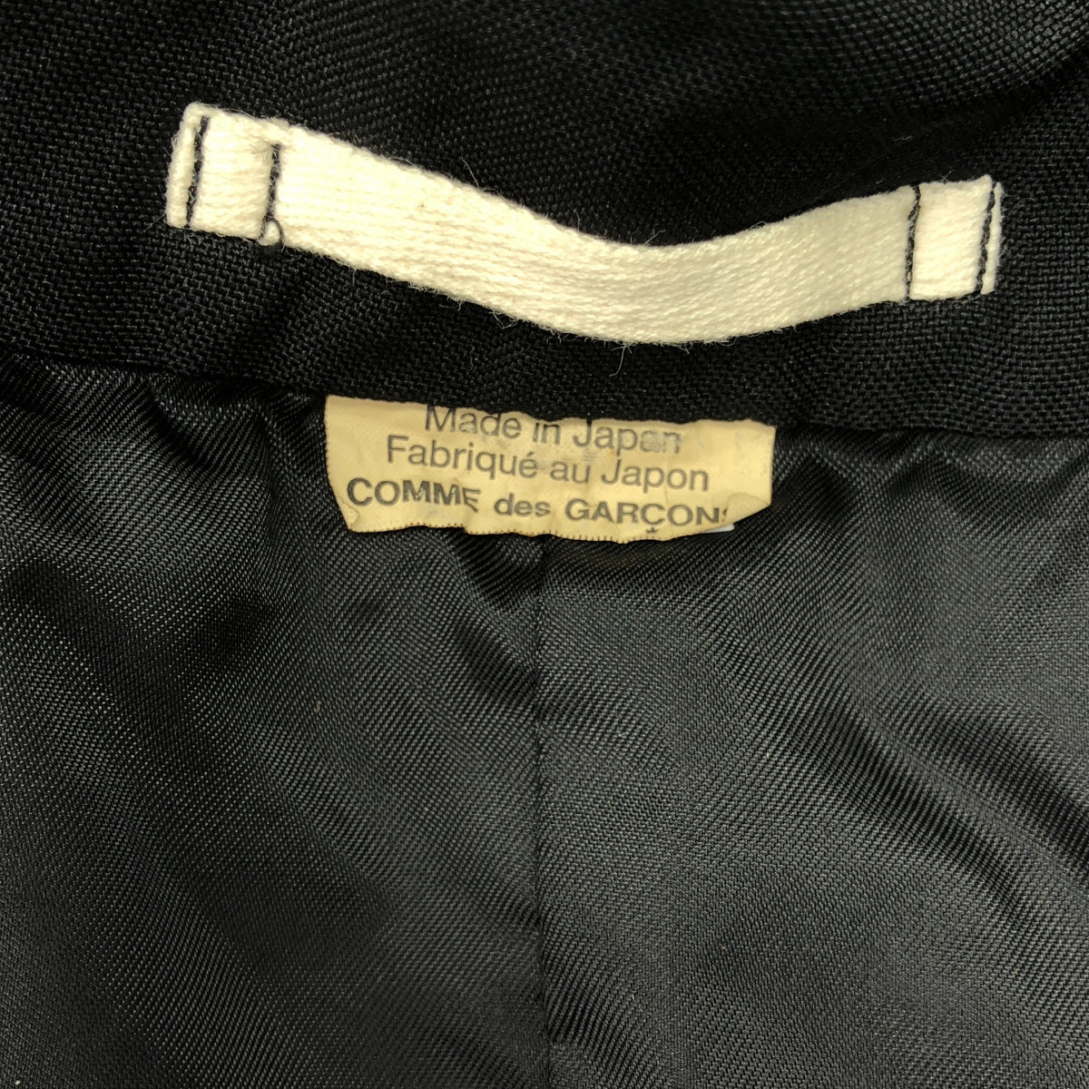 [狀況極佳] COMME des GARÇONS HOMME PLUS | 2020 春夏 | 聚酯纖維、成品、變形、單排扣長外套 | M 碼 | 黑色 | 男款