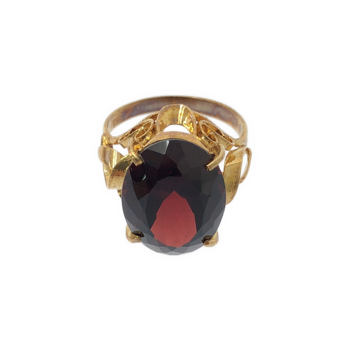 JEWELRY / 보석 | 가닛 K18 옐로우 골드 링 |