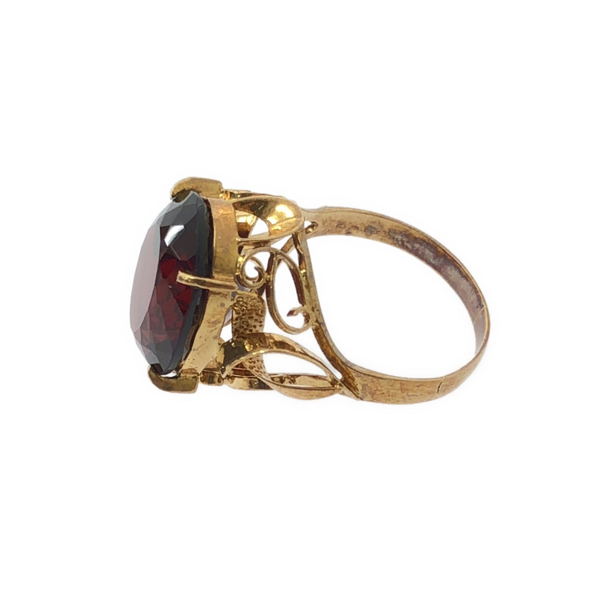 JEWELRY / 보석 | 가닛 K18 옐로우 골드 링 |