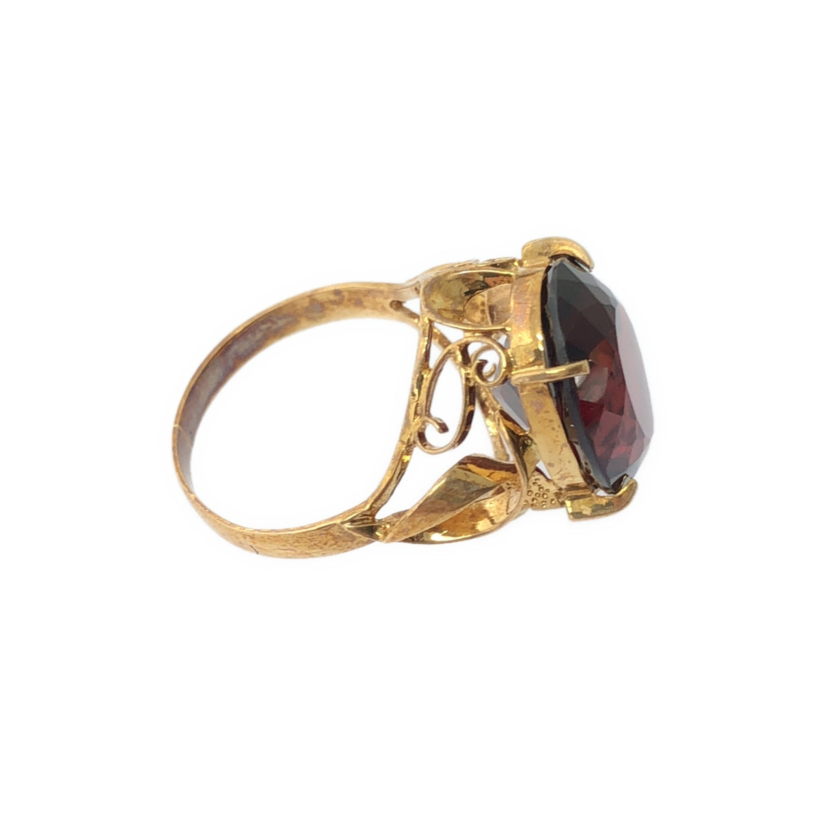 JEWELRY / 보석 | 가닛 K18 옐로우 골드 링 |