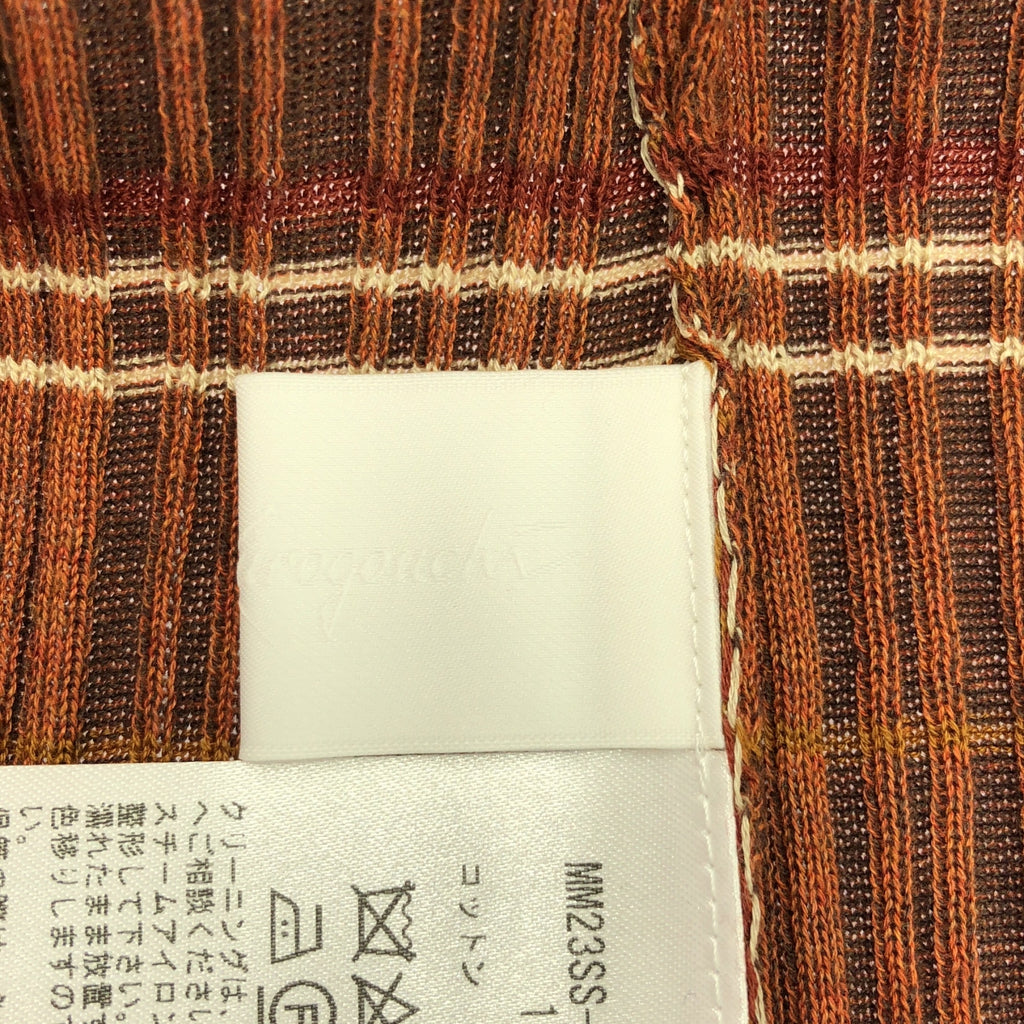 Mame Kurogouchi / 마메쿠로고우치 | Random Ribbed Plaid Knitted Dress With Choker 니트 원피스 | 1 | 브라운 | 여성