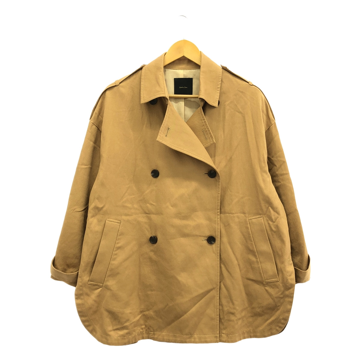 一塵不染 |棉麻斜紋大衣 | 36 |米色 |女性的