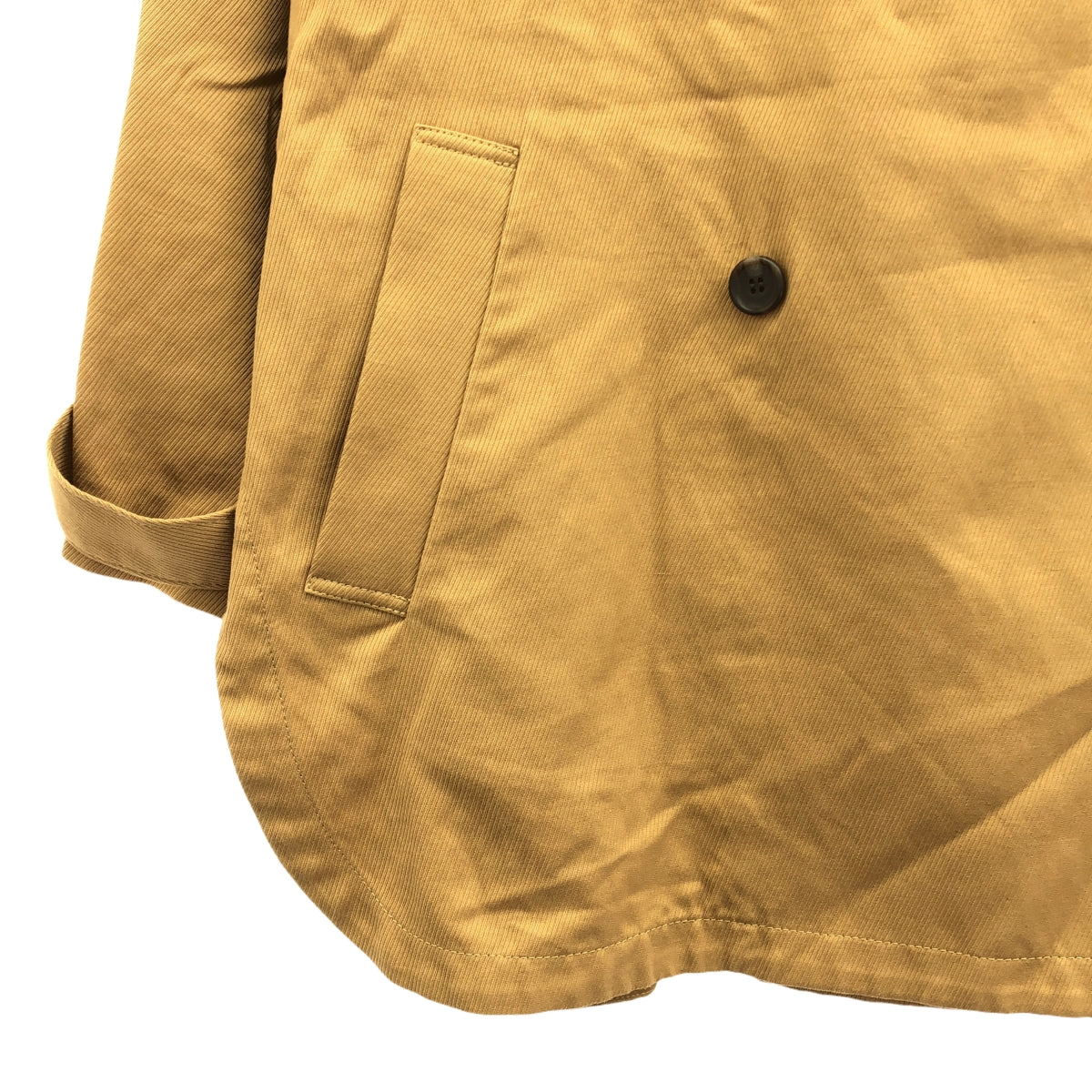 一塵不染 |棉麻斜紋大衣 | 36 |米色 |女性的