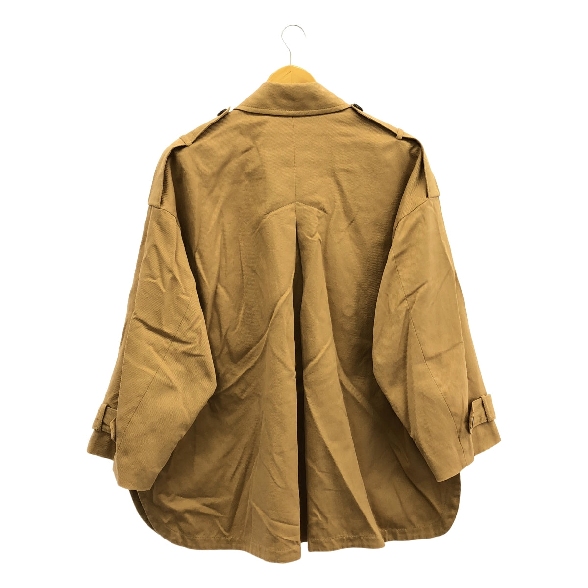 一塵不染 |棉麻斜紋大衣 | 36 |米色 |女性的