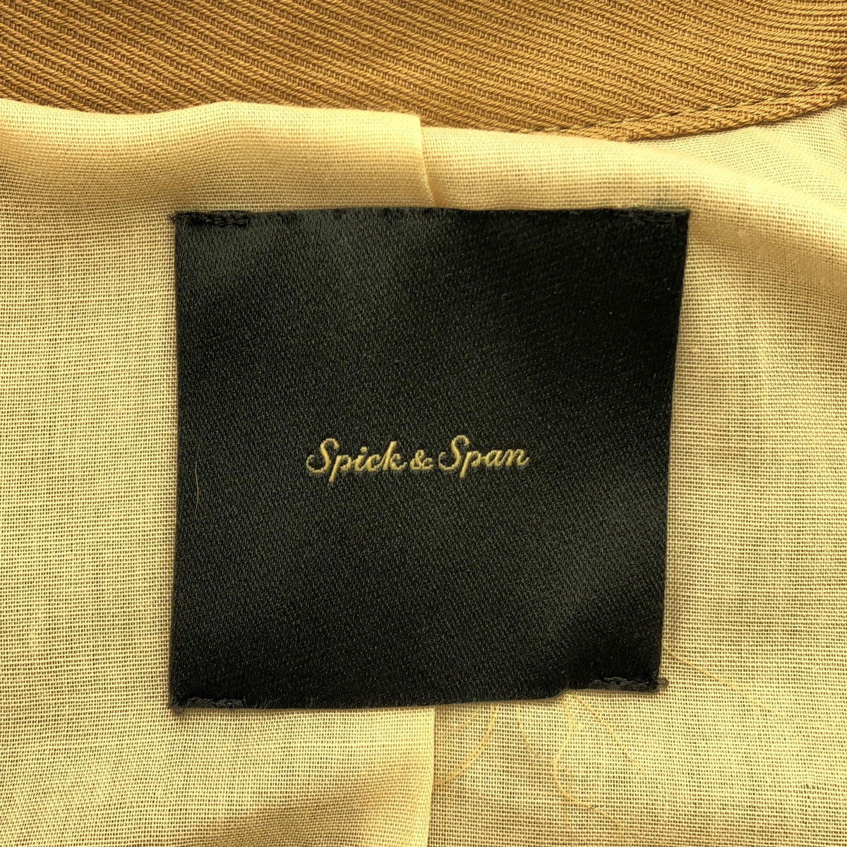 一塵不染 |棉麻斜紋大衣 | 36 |米色 |女性的