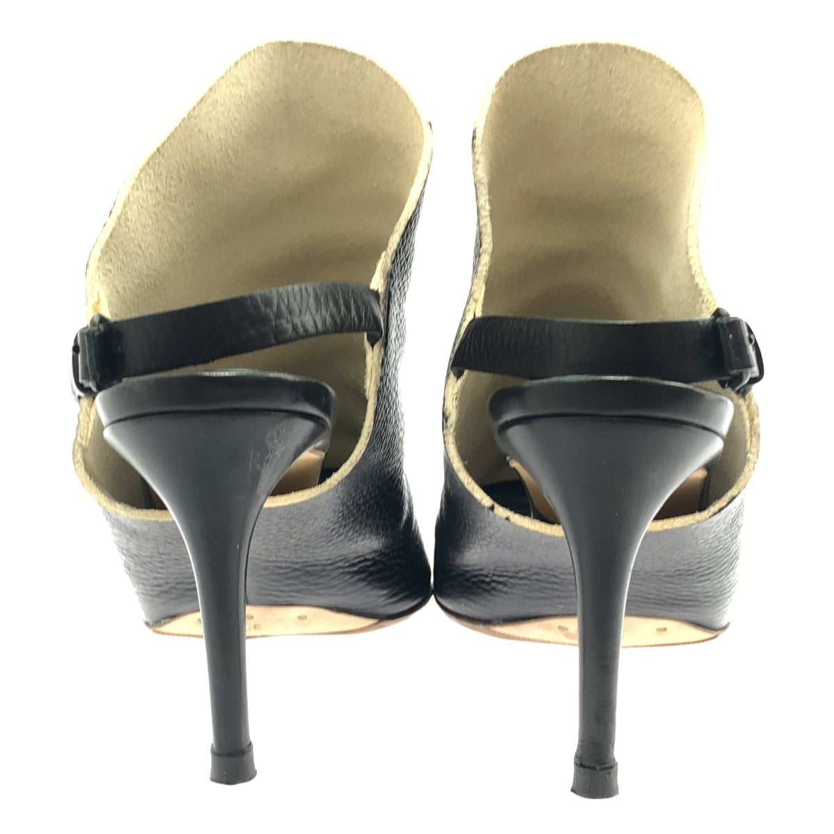 BALENCIAGA | Leather open toe heel sandals | 38 | Women's