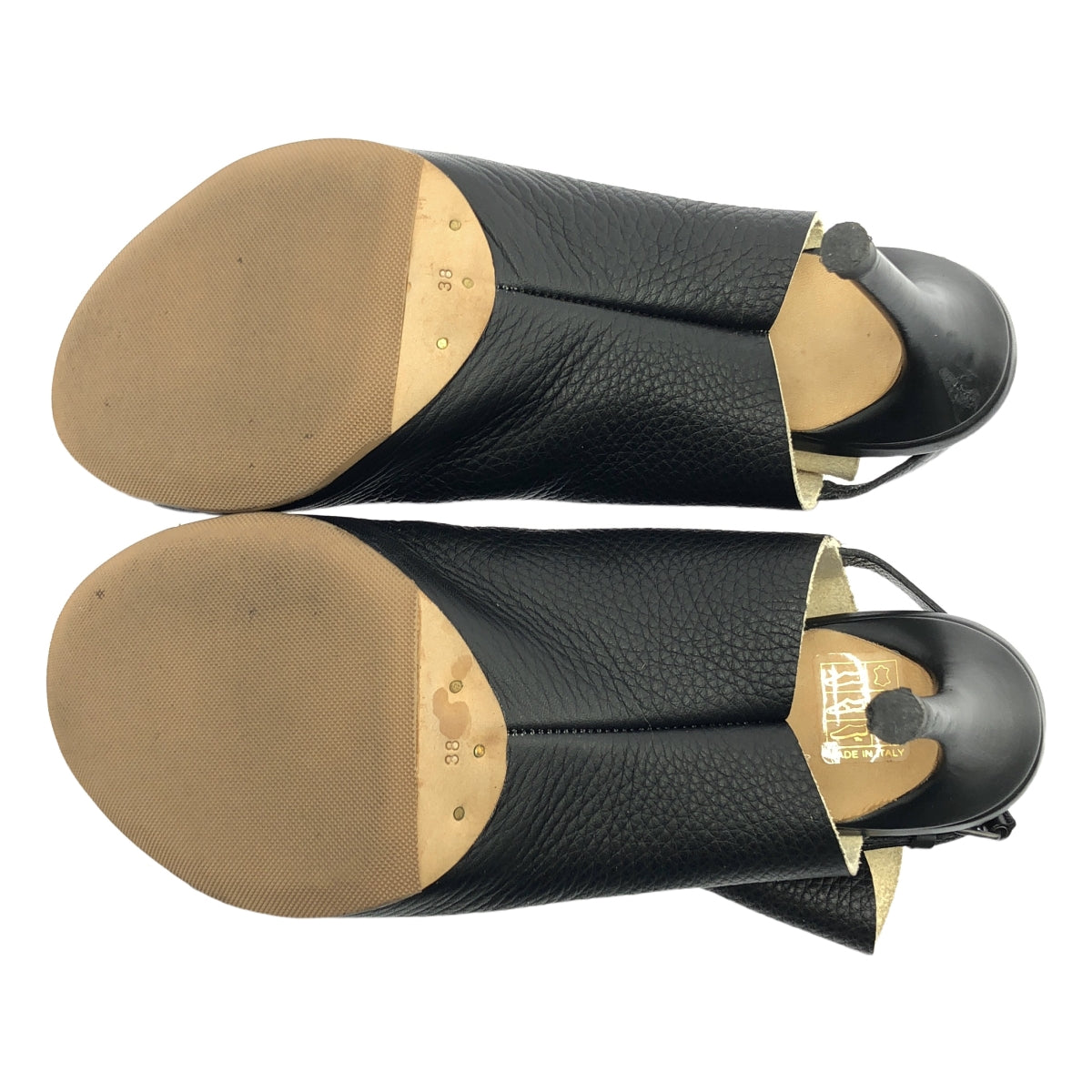 BALENCIAGA | Leather open toe heel sandals | 38 | Women's