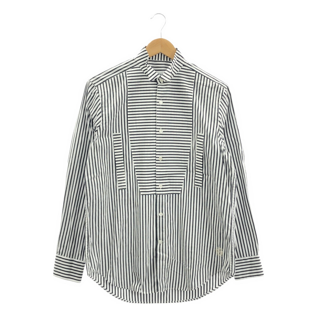 LOEWE / ロエベ | ストライプ アナグラム ワンポイントロゴ ドレス シャツ | 38 | メンズ
