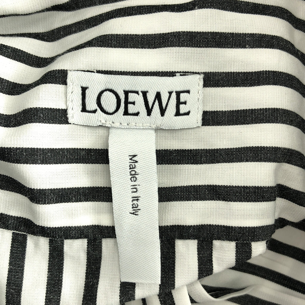 LOEWE / ロエベ | ストライプ アナグラム ワンポイントロゴ ドレス シャツ | 38 | メンズ