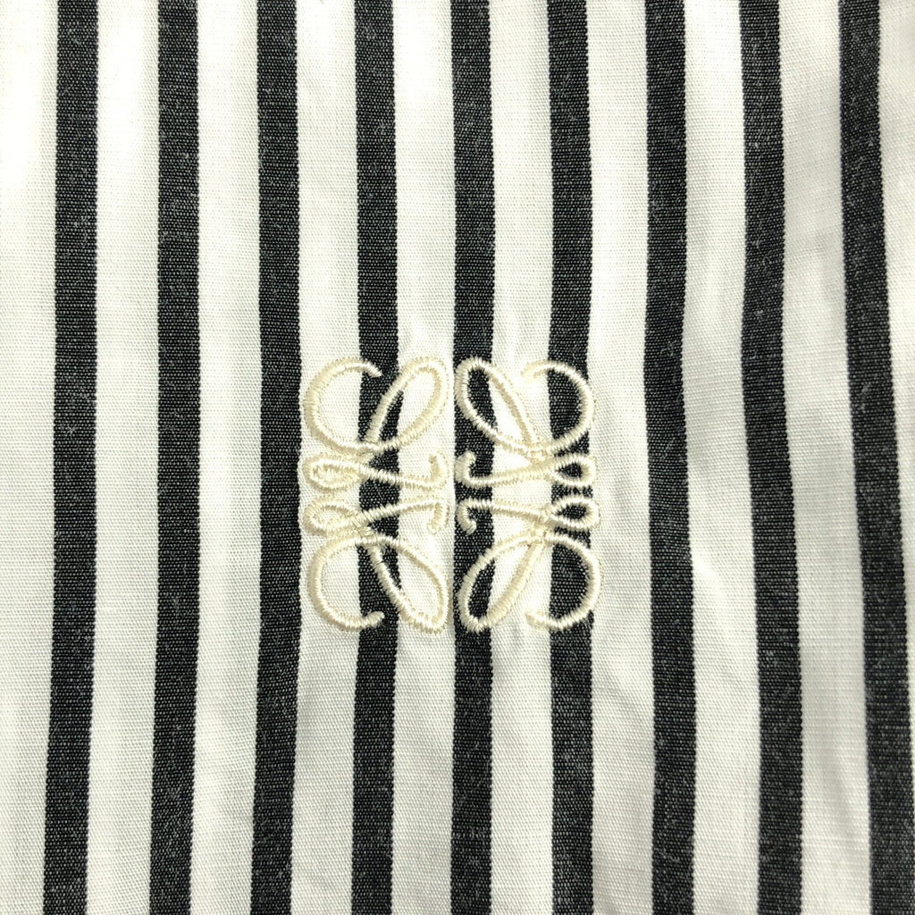 LOEWE / ロエベ | ストライプ アナグラム ワンポイントロゴ ドレス シャツ | 38 | メンズ