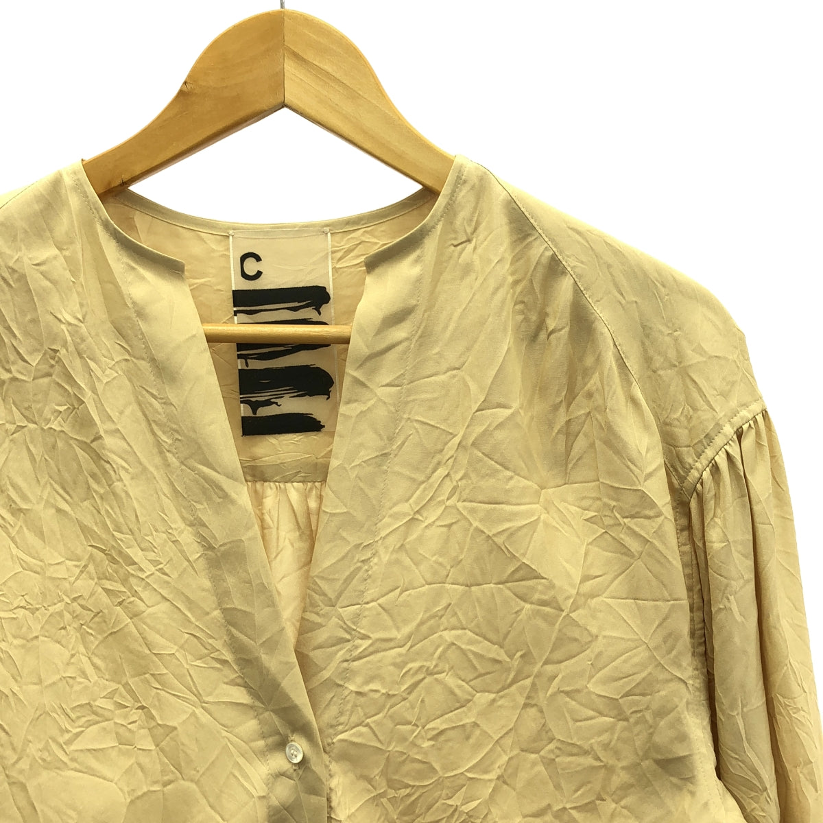 Chaos | Dolph Satin Blouse Shirt | F | Yellow | Women's