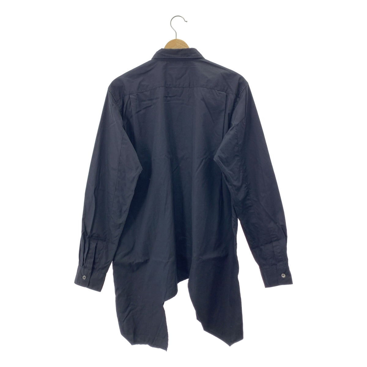 COMME des GARCONS HOMME PLUS / コムデギャルソンオムプリュス | 2016SS | コットン 変形カット シャツ | M | ブラック | メンズ