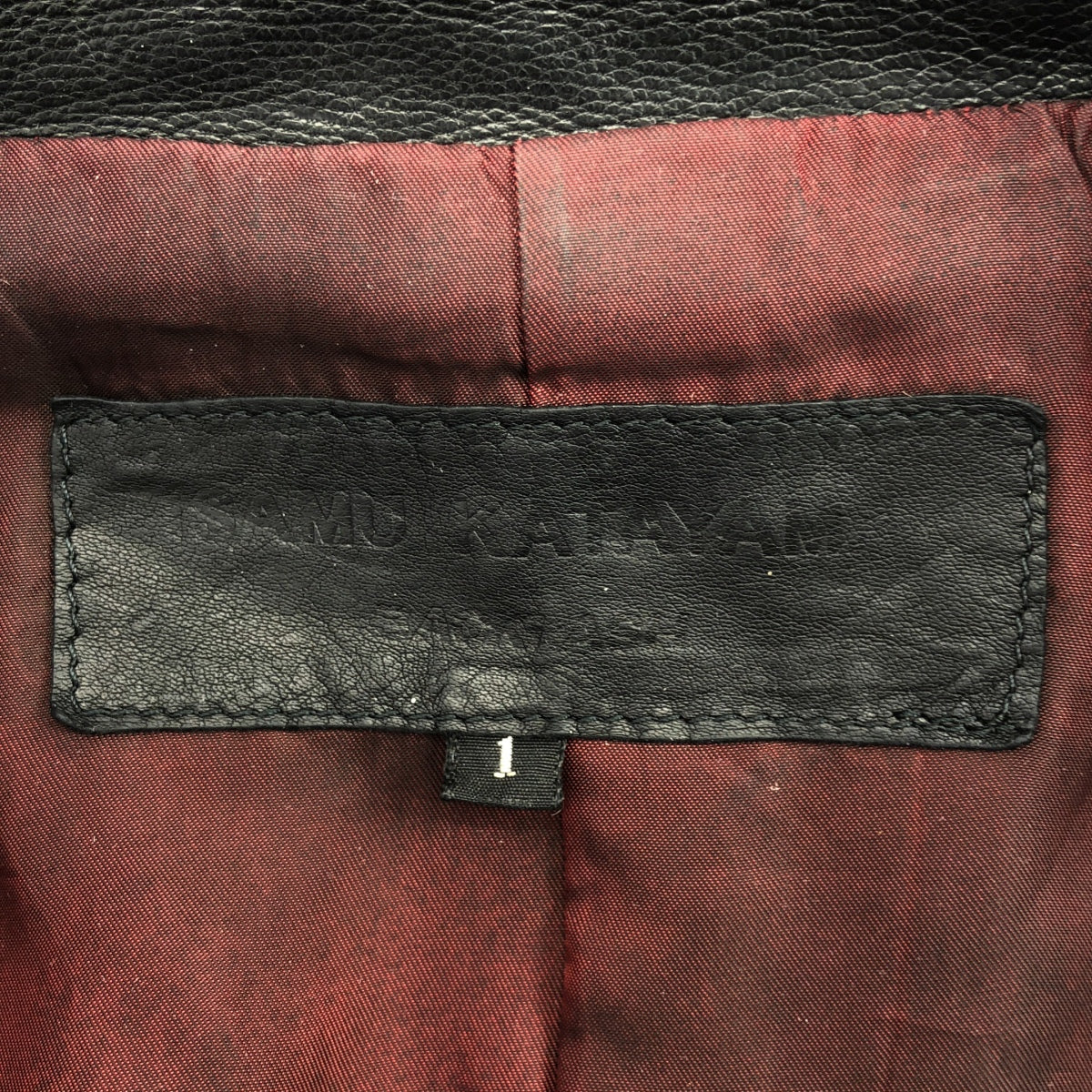 ISAMU KATAYAMA BACKLASH / イサムカタヤマバックラッシュ | × ROLL / ロール 羊革 ラムレザー バックエンブロイダリー ライダース ジャケット / 総裏地 | 1 | メンズ