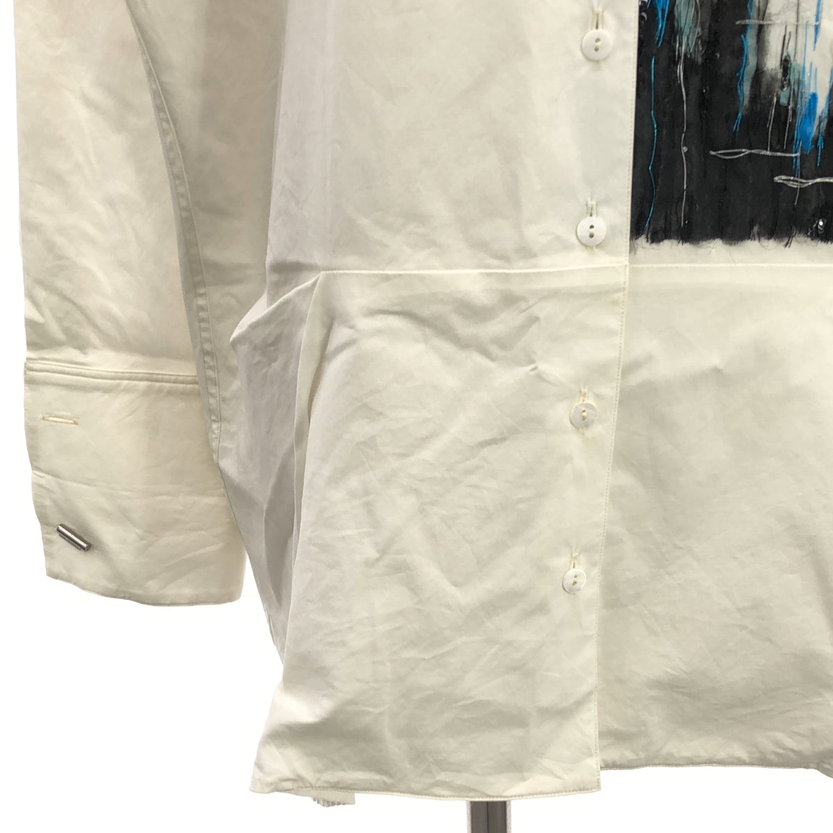 PAUL POIRET a Paris / 폴 포와레 | 2018AW | 프론트 스팽글 자수 롱 셔츠 | 36 | 화이트 | 여성