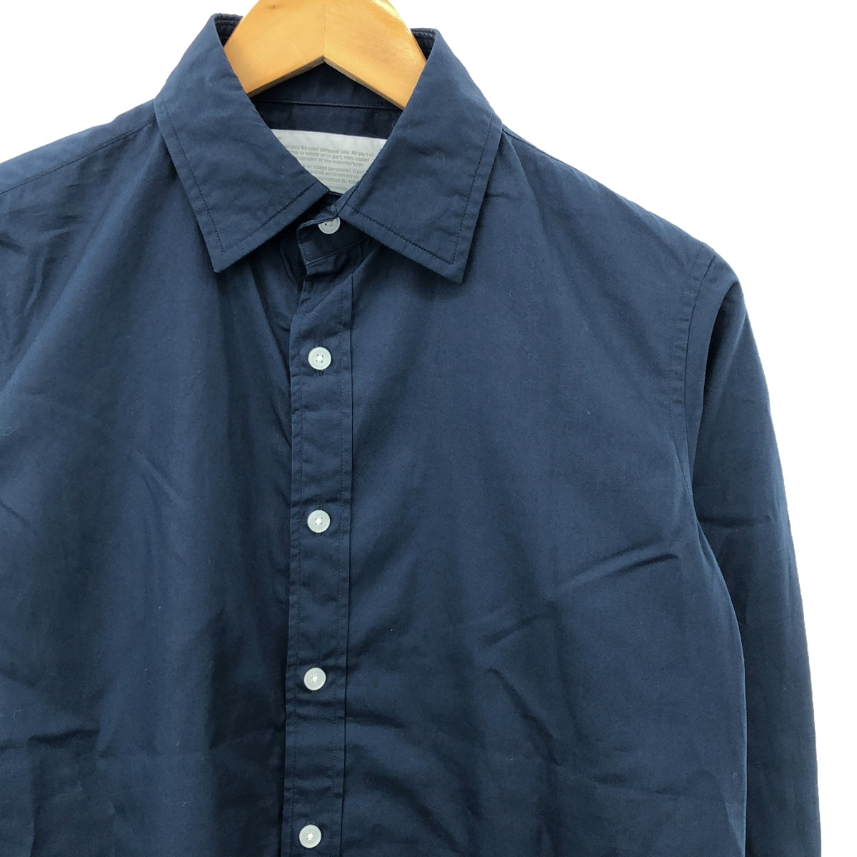 kolor / Color | Regular collar shirt with layered hem pattern | 1 | Navy | Men's