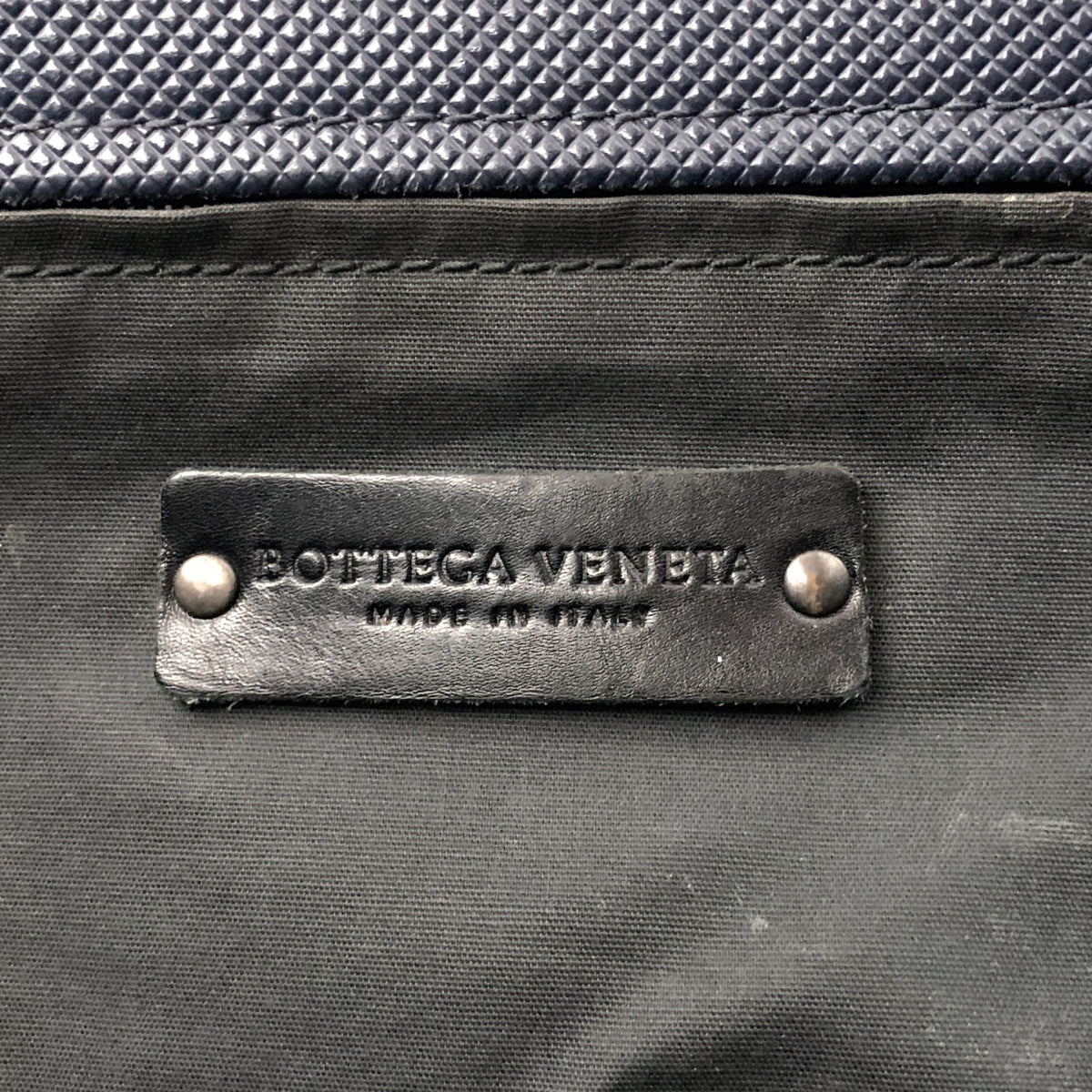 BOTTEGA VENETA / ボッテガヴェネタ | マルコポーロ PVC×レザー トートバッグ | ネイビー | メンズ