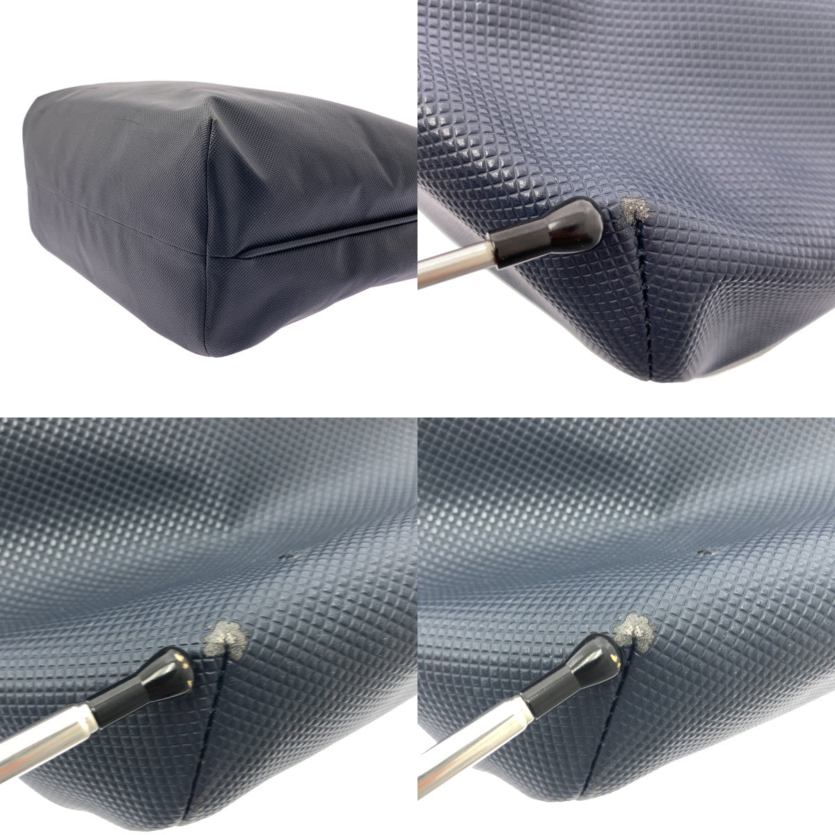 BOTTEGA VENETA / ボッテガヴェネタ | マルコポーロ PVC×レザー トートバッグ | ネイビー | メンズ