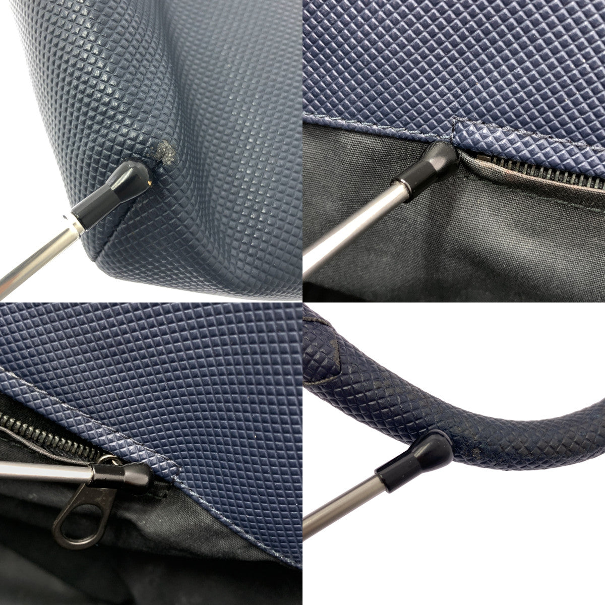 BOTTEGA VENETA / ボッテガヴェネタ | マルコポーロ PVC×レザー トートバッグ | ネイビー | メンズ