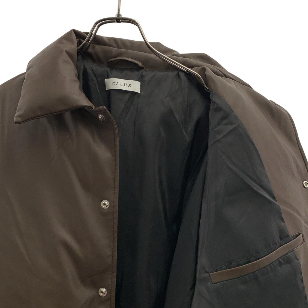 【美品】  CALUX / キャラクス | SHORT COACH JACKET ショート ダウンジャケット | F | ブラウン | レディース