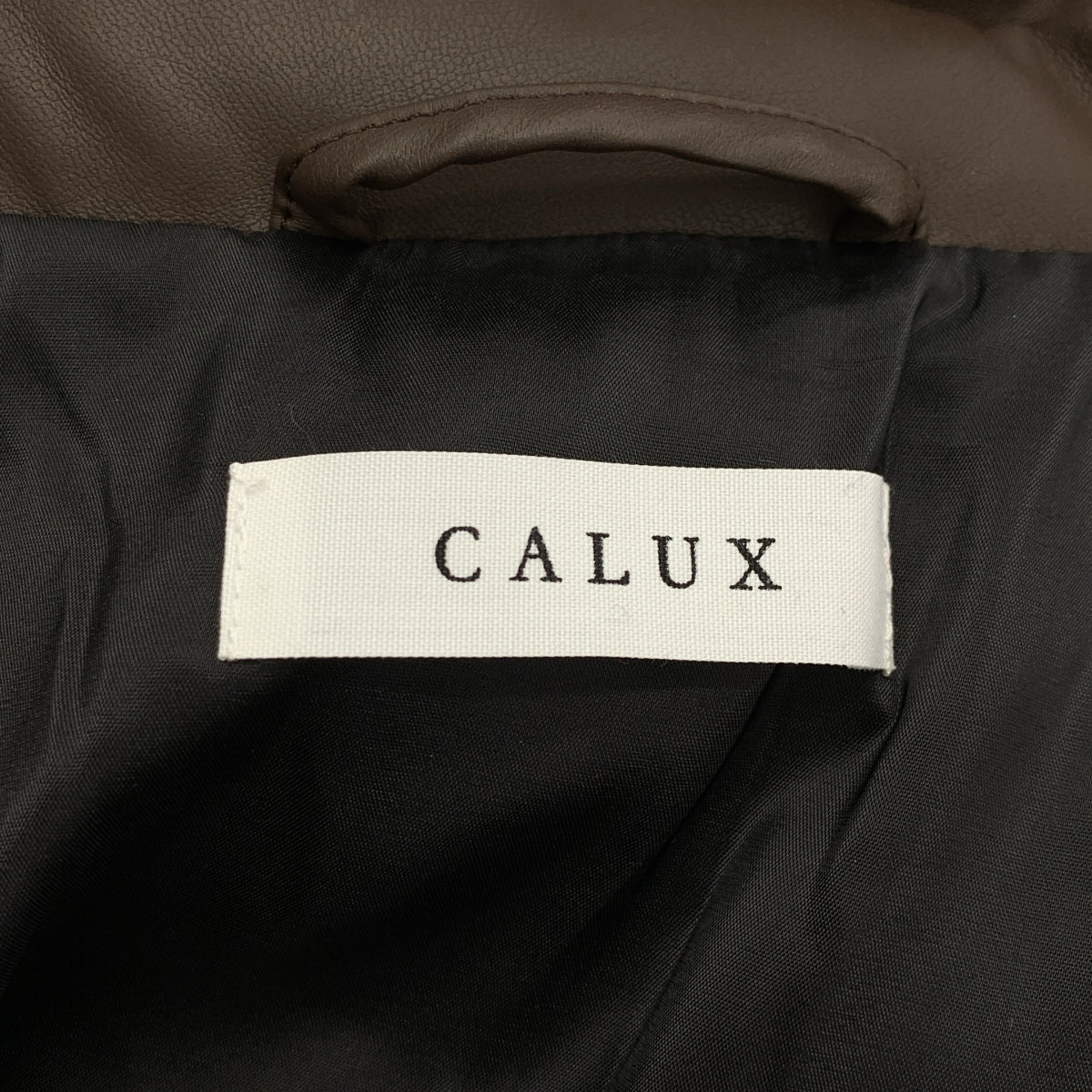 【美品】  CALUX / キャラクス | SHORT COACH JACKET ショート ダウンジャケット | F | ブラウン | レディース