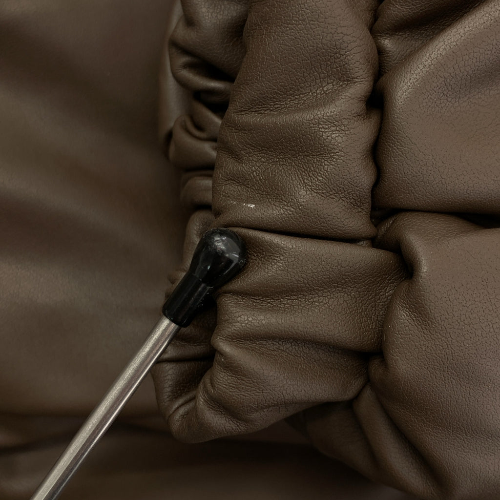 【美品】  CALUX / キャラクス | SHORT COACH JACKET ショート ダウンジャケット | F | ブラウン | レディース