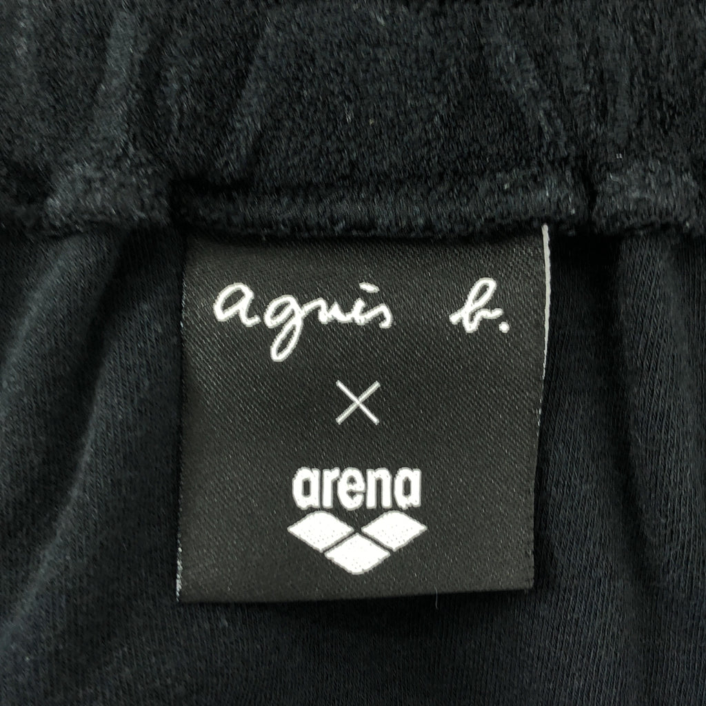 Agnes b. / アニエスベー | × arena / アリーナ サイドライン ドローストリング スカート | S | ブラック | レディース