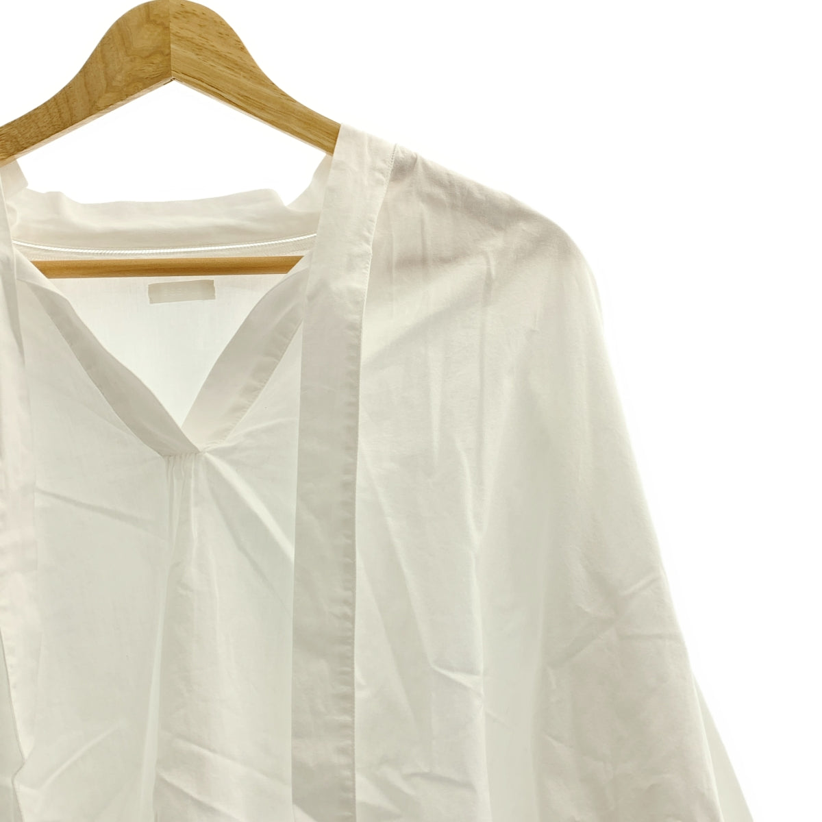 SEEALL | 棉質超大褶皺襯衫 | S 碼 | 白色 | 女款