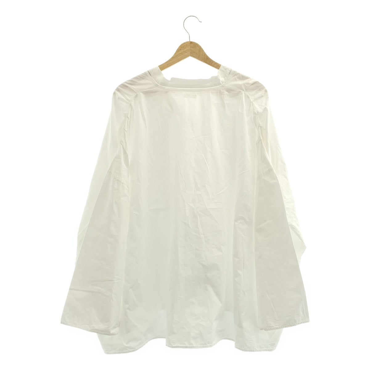 SEEALL | 棉質超大褶皺襯衫 | S 碼 | 白色 | 女款