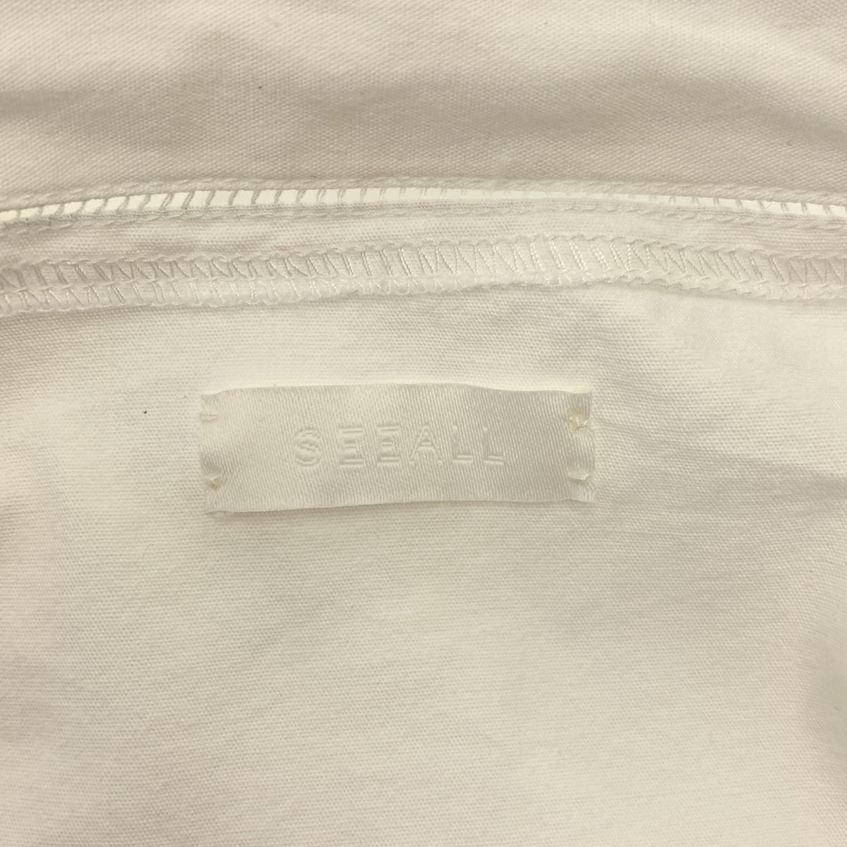 SEEALL | 棉質超大褶皺襯衫 | S 碼 | 白色 | 女款