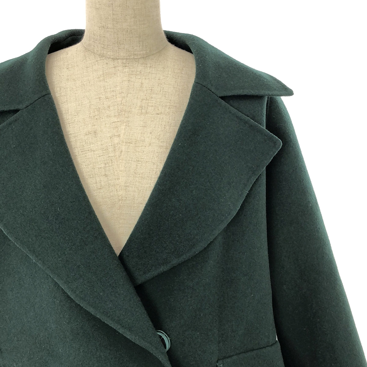 Drawer / Drawer | Melton Muso Coat | 38 | Moss Green | Women's