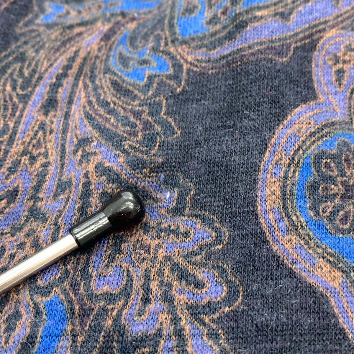 ETRO / エトロ | コットン ペイズリー柄  Vネック カットソー | M | マルチカラー | メンズ