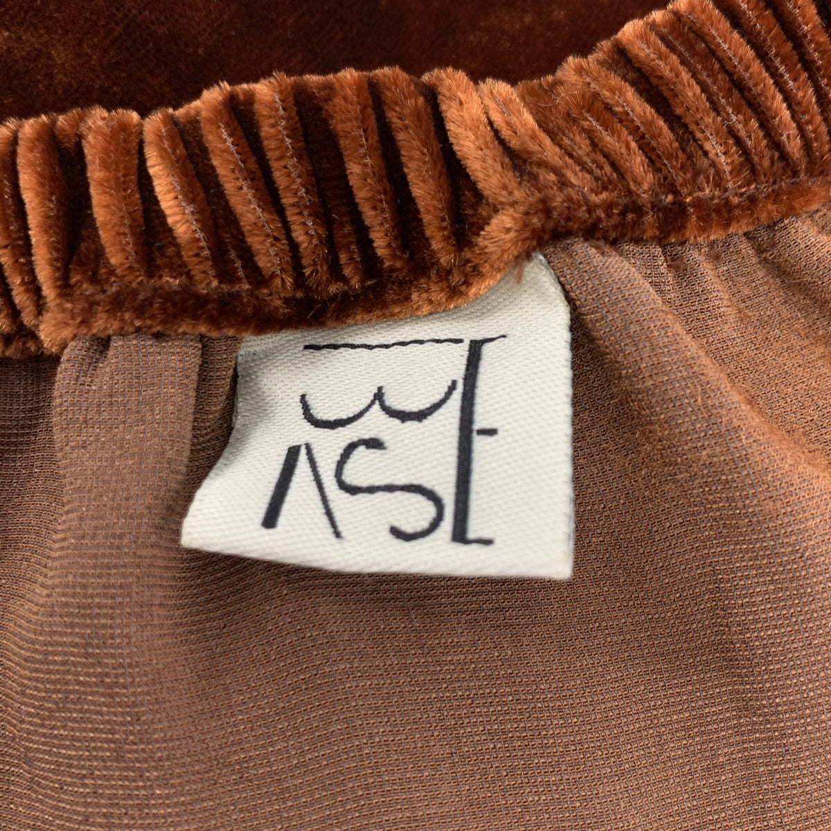 BASErange / ベースレンジ | ビスコース シルク ギャザー イージー ロングスカート | S | ブラウン | レディース