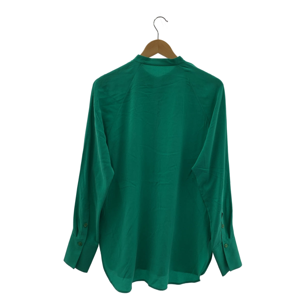 EQUIPMENT | 100% 絲質標誌連結前開襟襯衫 | M 碼 | 女款