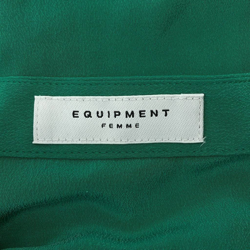 EQUIPMENT | 100% 絲質標誌連結前開襟襯衫 | M 碼 | 女款