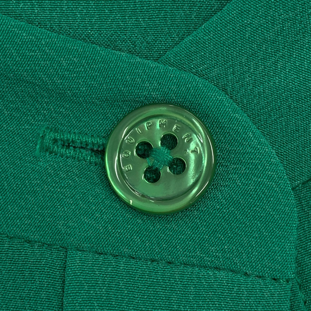 EQUIPMENT | 100% 絲質標誌連結前開襟襯衫 | M 碼 | 女款