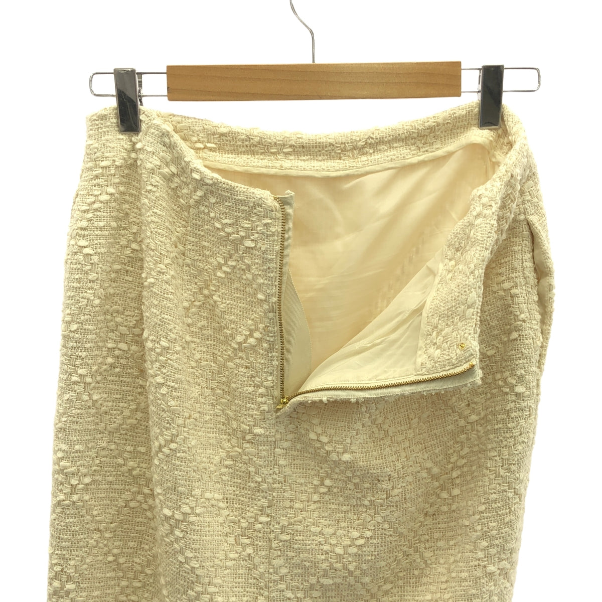 MUSE de Deuxieme Classe / ミューズドゥーズィーエムクラス | 2021SS | *COCO tweed No2 ツイードタイトスカート | 36 | ホワイト | レディース