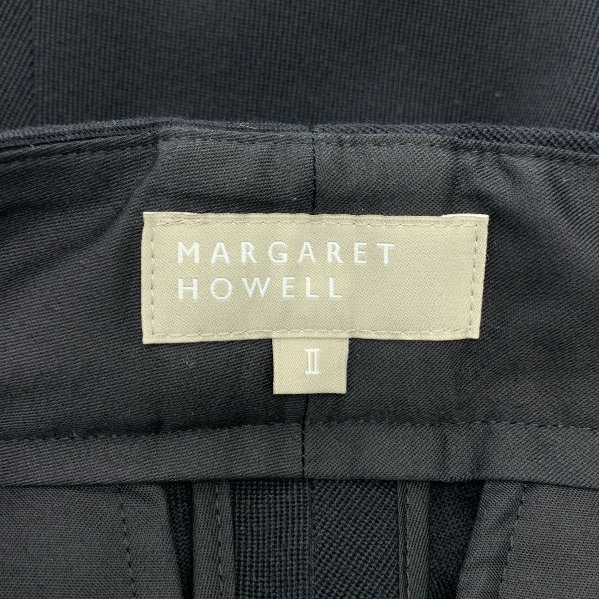 MARGARET HOWELL / マーガレットハウエル | ウール タック ワイド パンツ | 2 | レディース