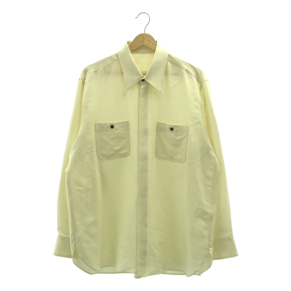 IRENISA / イレニサ | 2022AW | Chest Pocket Shirt ウール シルク ロングスリーブシャツ | 3 | メンズ