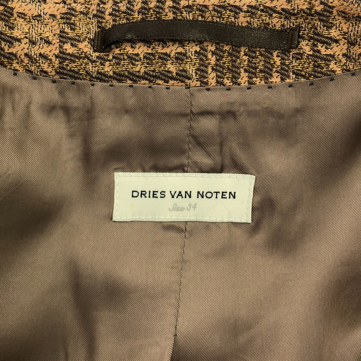 DRIES VAN NOTEN | Checked Tailored Jacket | Size 34 | Women's