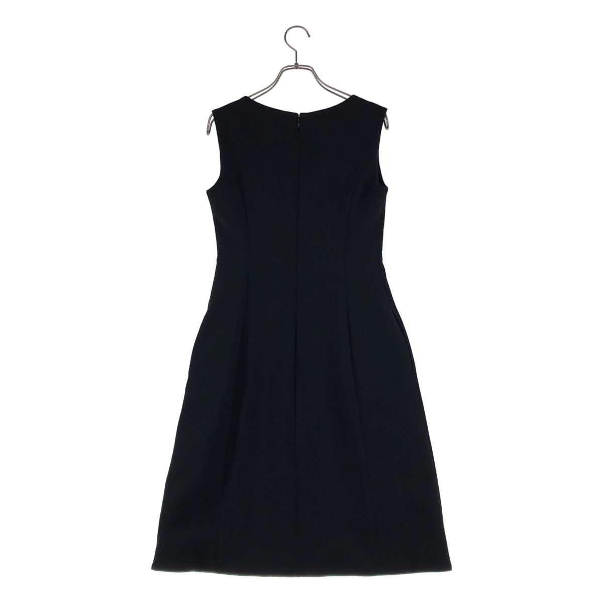 YOKO CHAN / ヨーコチャン | パール 装飾 バックジップ ドレス ワンピース / 総裏地 | 38 | レディース