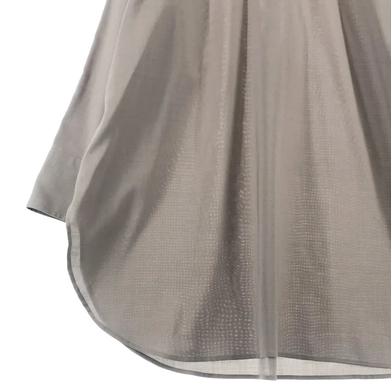 kolor / カラー | 2022SS | ロゴ付け襟・ネクタイドッキング プルオーバー ロングシャツ | 2 | レディース