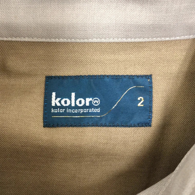 kolor / カラー | 2022SS | ロゴ付け襟・ネクタイドッキング プルオーバー ロングシャツ | 2 | レディース