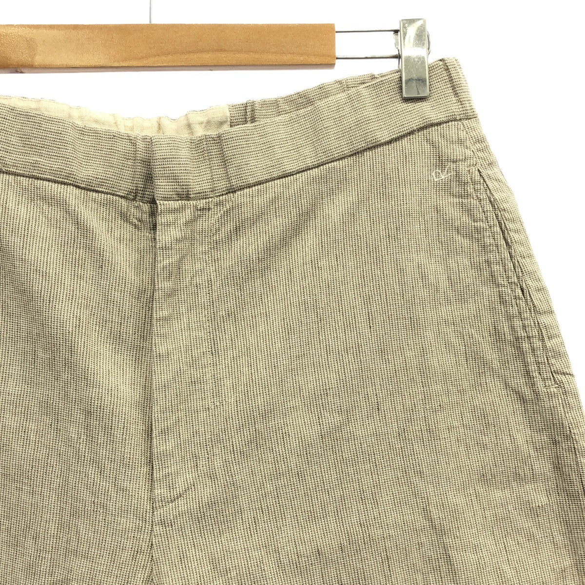 45r / Forty-Five R | Cotton linen tweed stretch easy wide pants | 4 | Gray | Men's