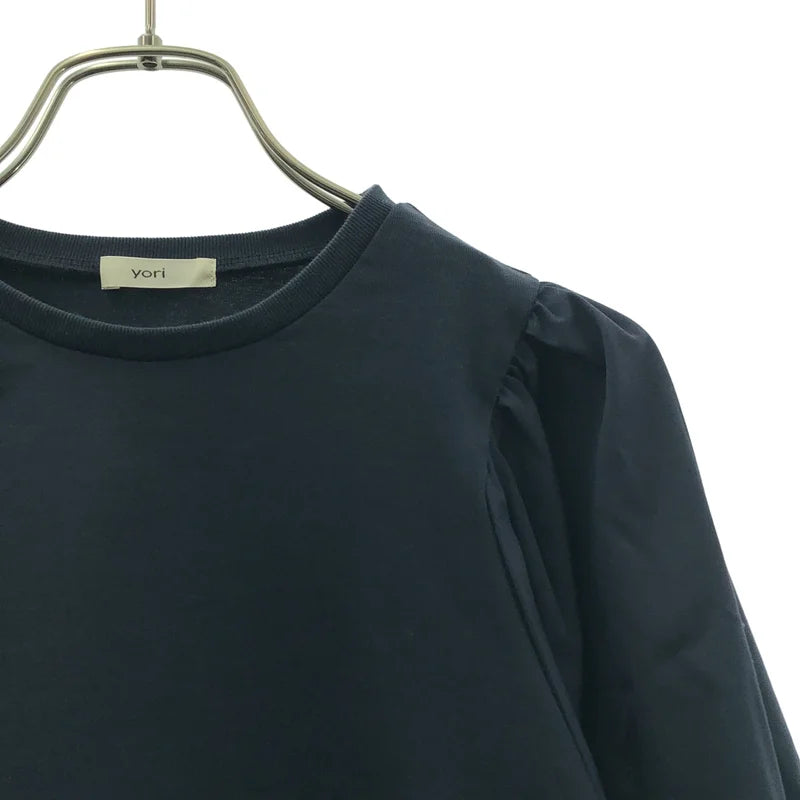 yori / ヨリ | ボリューム パフスリーブ カットソー | F | ネイビー | レディース