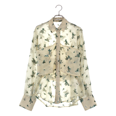 CLANE / クラネ | FLOWER OPAL BUSTIER SHIRTS フラワー シャツ | 1 | レディース