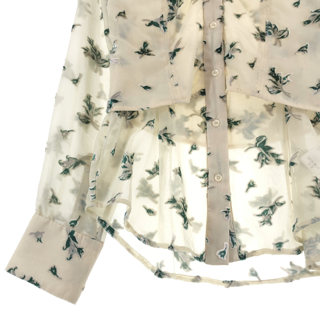 CLANE / クラネ | FLOWER OPAL BUSTIER SHIRTS フラワー シャツ | 1 | レディース