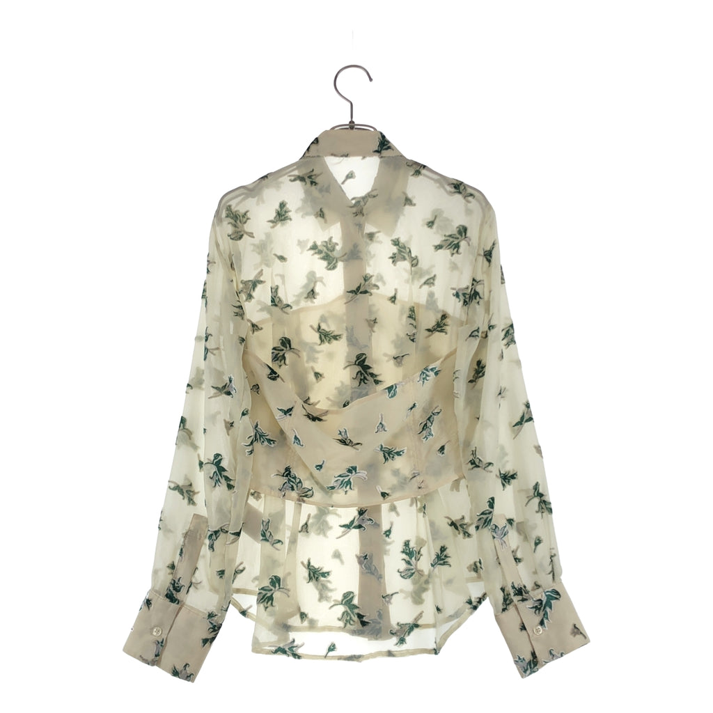 CLANE / クラネ | FLOWER OPAL BUSTIER SHIRTS フラワー シャツ | 1 | レディース
