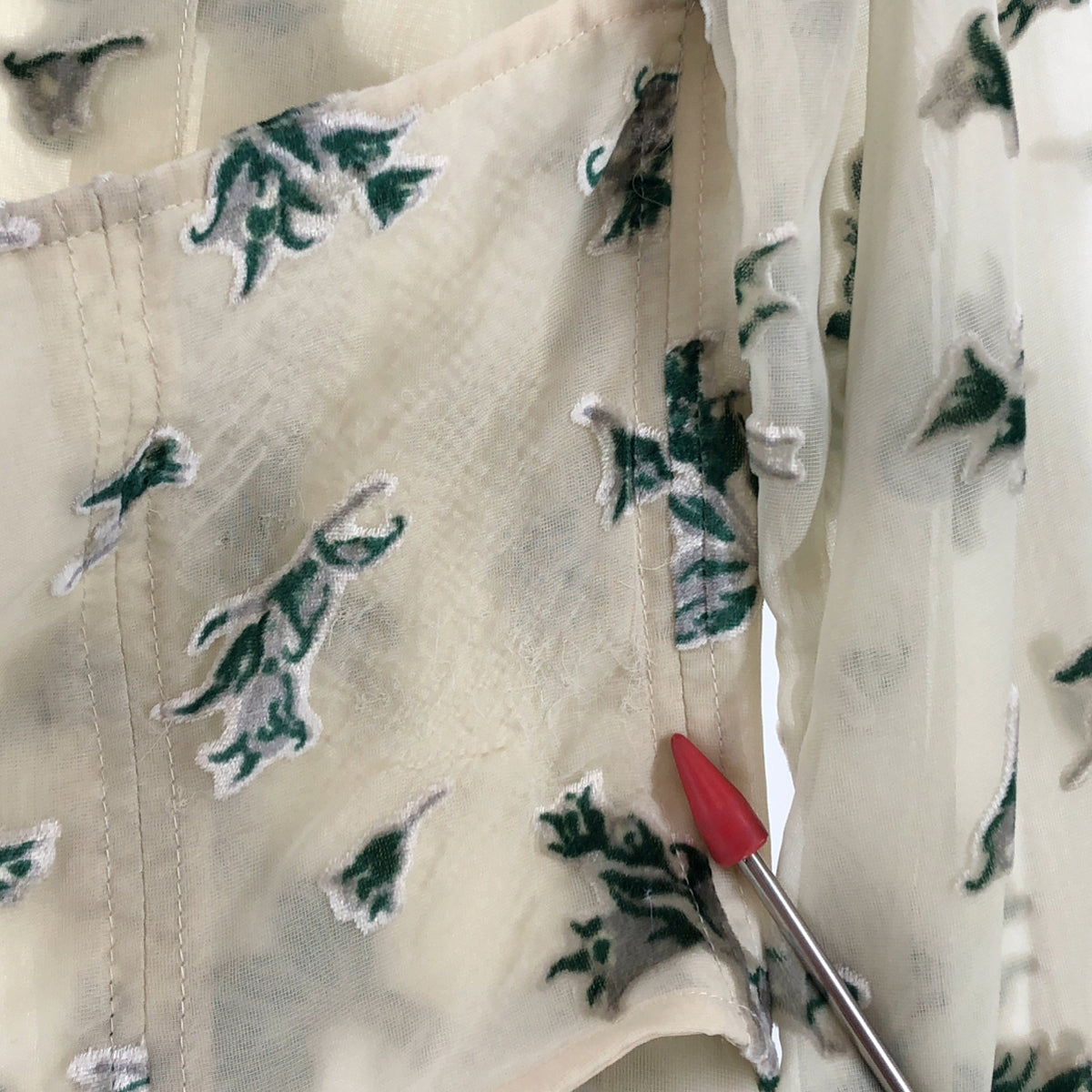 CLANE / クラネ | FLOWER OPAL BUSTIER SHIRTS フラワー シャツ | 1 | レディース