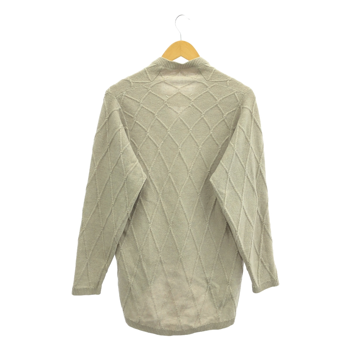 Maison Martin Margiela | 2013AW | Wool Diamond V-neck Knit | S | Beige | Women's