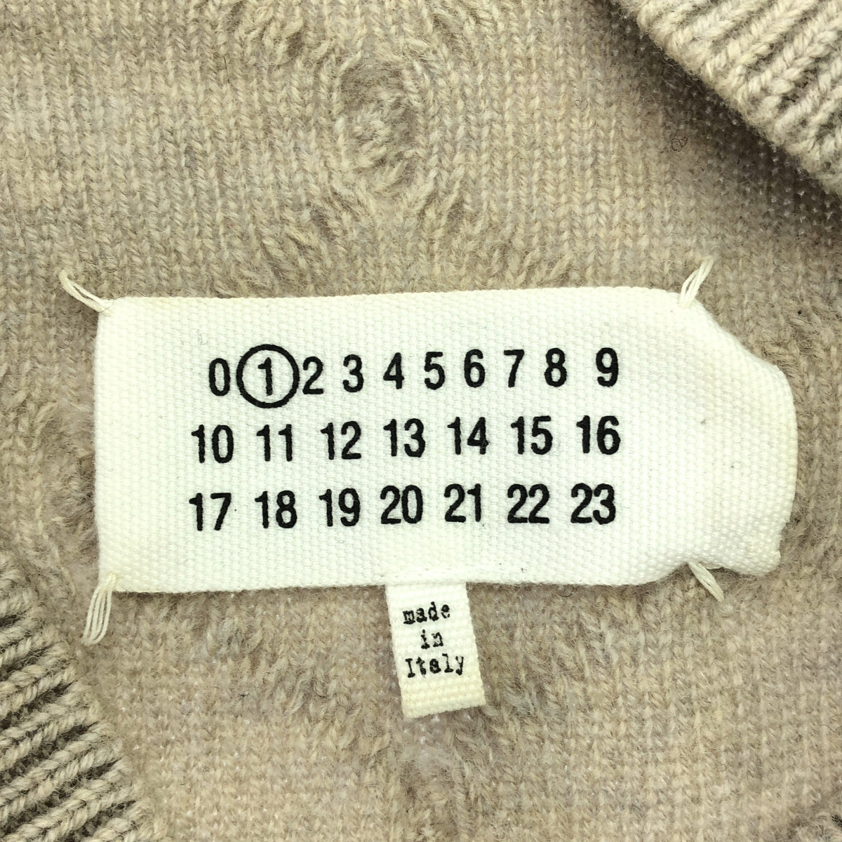 Maison Martin Margiela | 2013秋冬 |羊毛鑽石V領針織| S |米色 |女性的